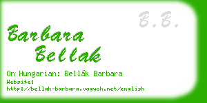 barbara bellak business card