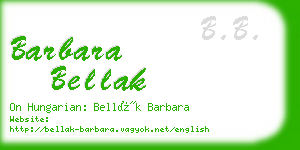 barbara bellak business card